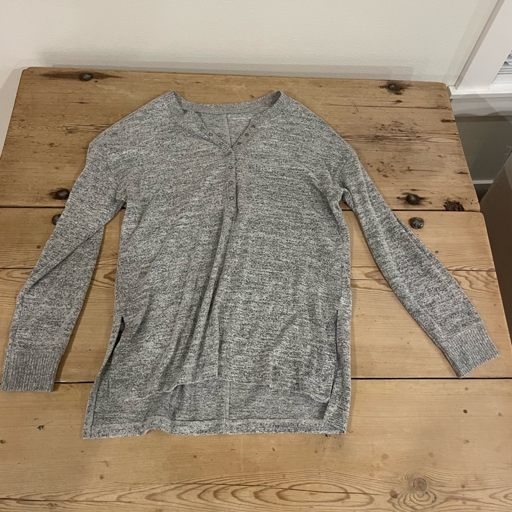 Abercrombie & Fitch Heather Gray Knit Sweater Soft A&F Cozy